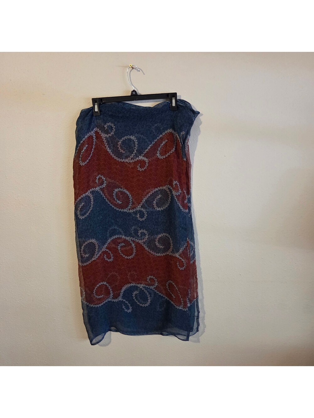 Rust & blue scarf